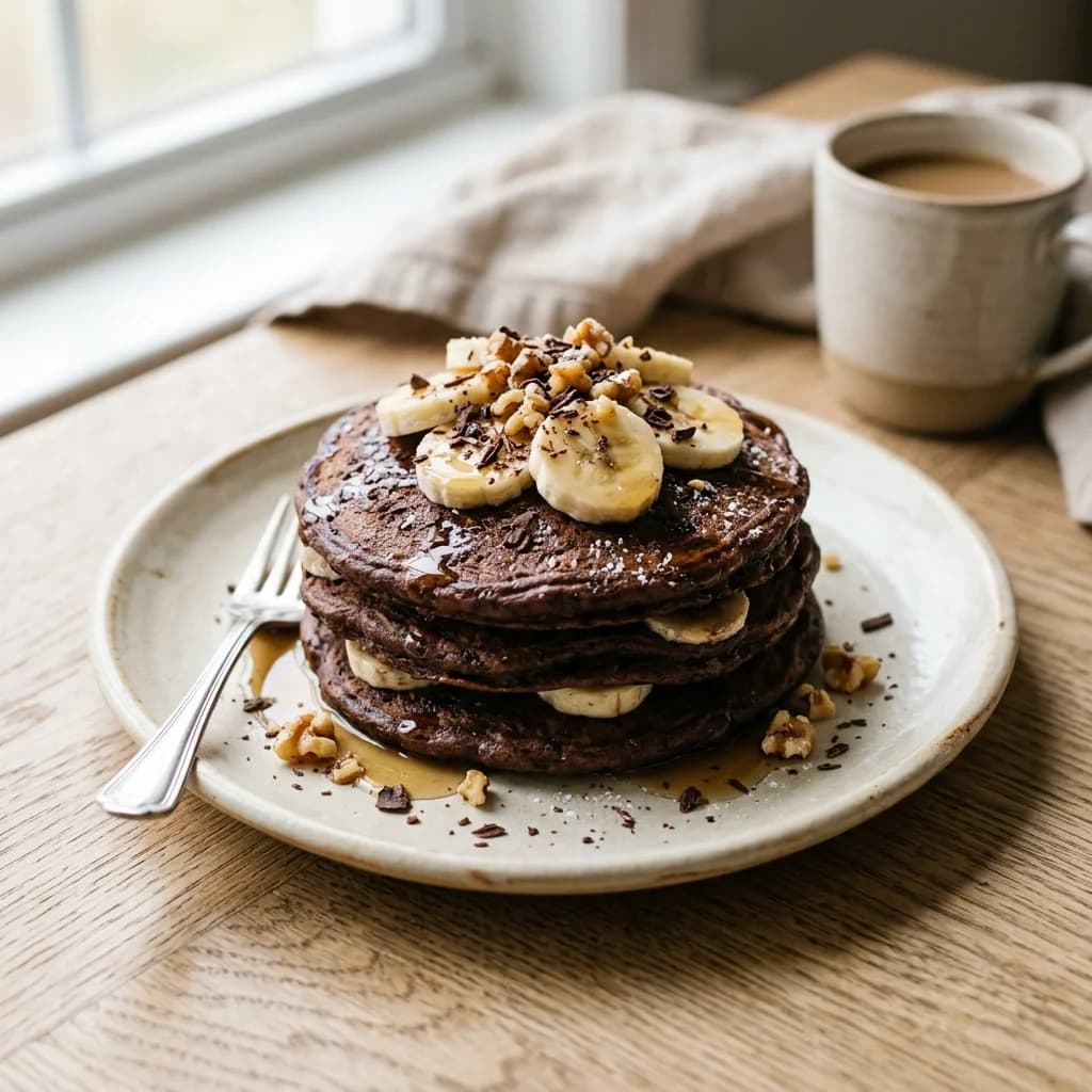 Chocolate Banana Pancakes