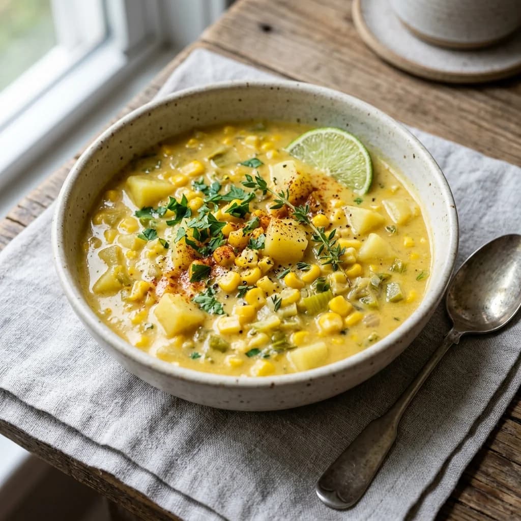 Creamy Coconut Corn Potato Chowder