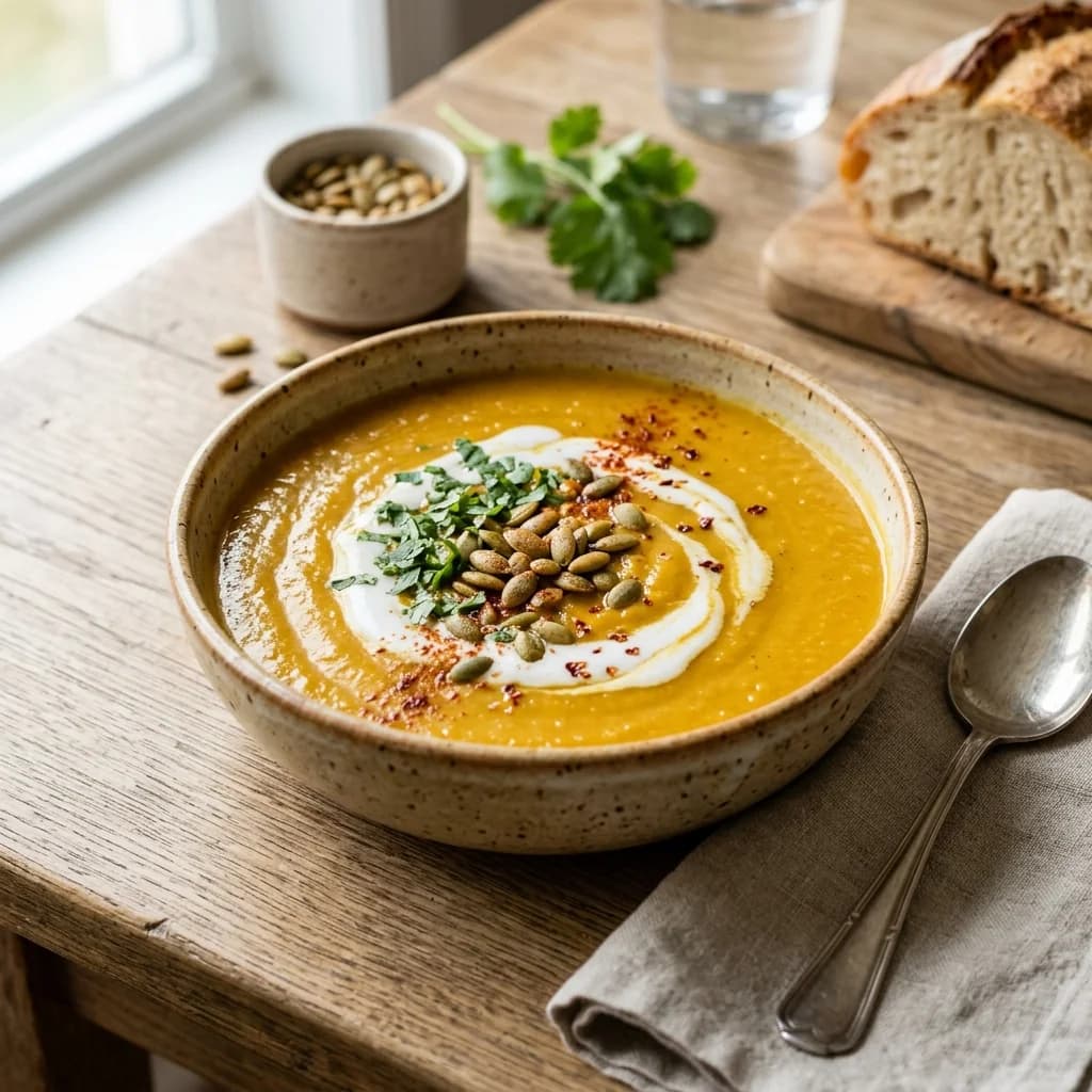 Creamy Pumpkin Red Lentil Soup