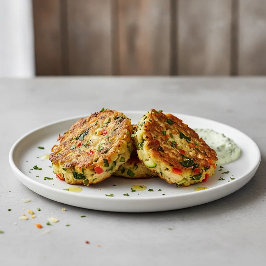 Crispy Chicken and Vegetable Fritters