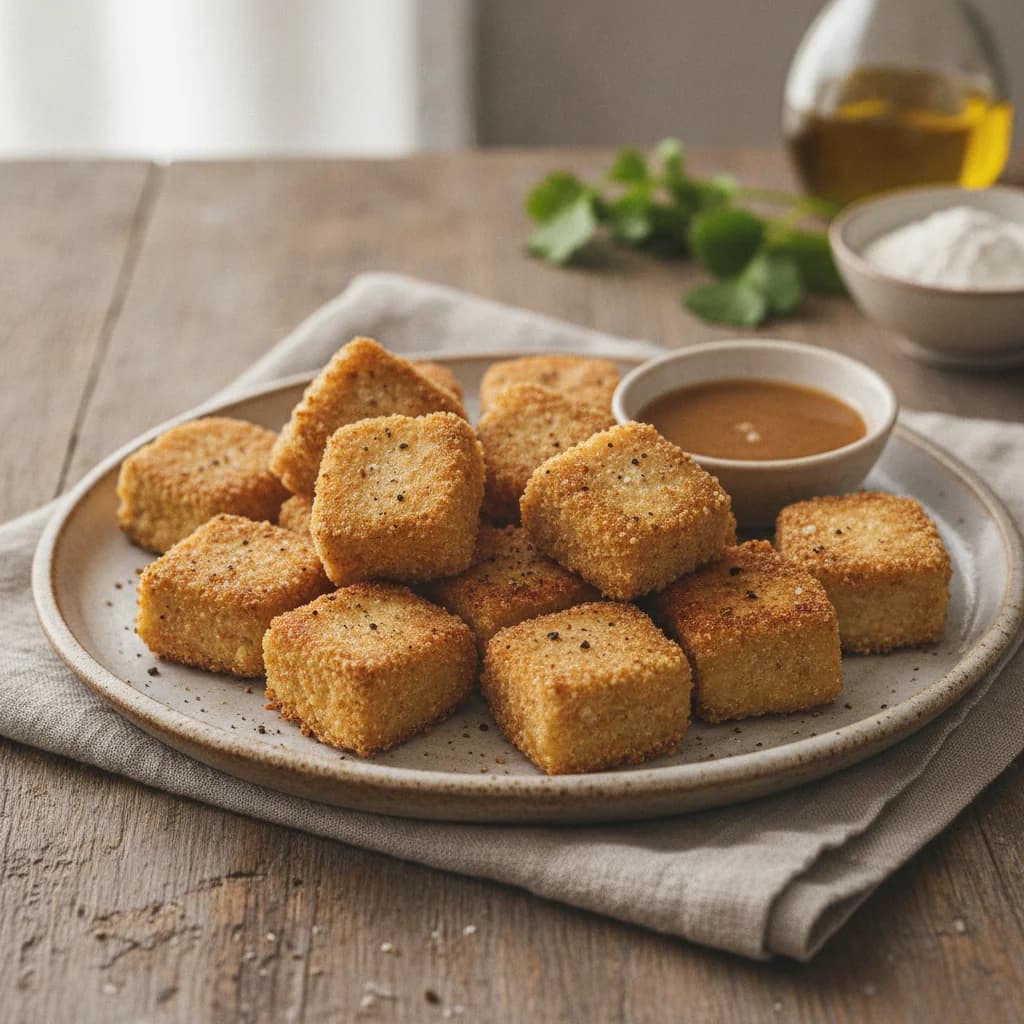 Crispy Pan-Fried Tofu Bites
