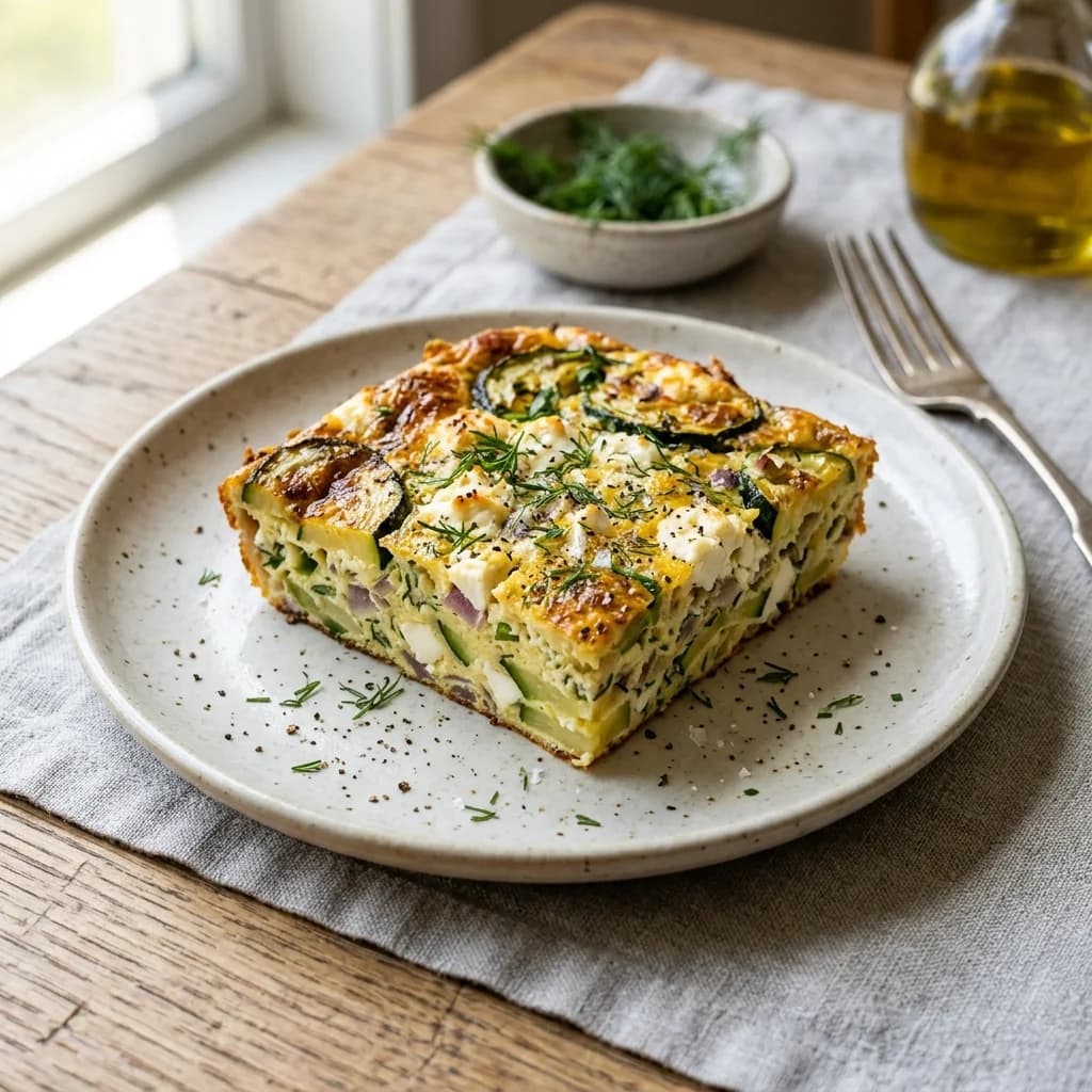 Feta Zucchini Egg Frittata