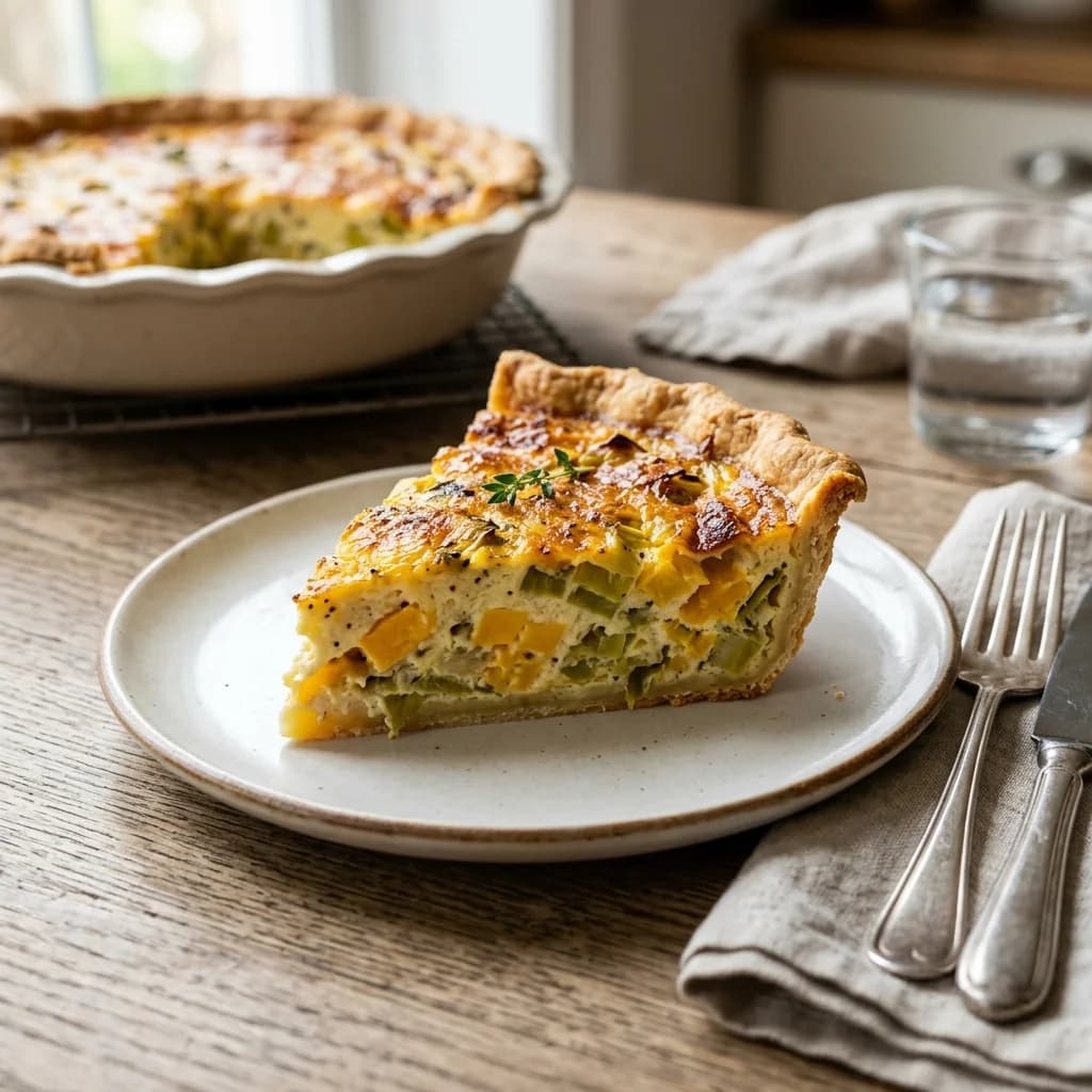 Leek Cheddar Quiche