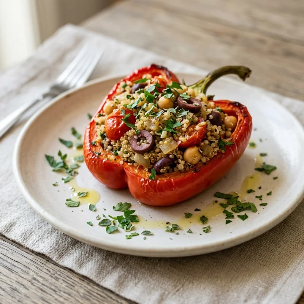 Mediterranean Quinoa Stuffed Peppers
