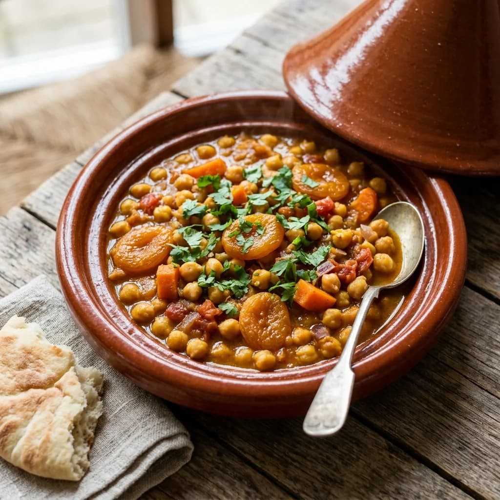 Moroccan Chickpea Apricot Tagine