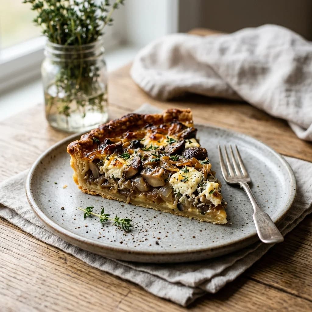Mushroom Goat Cheese Tart