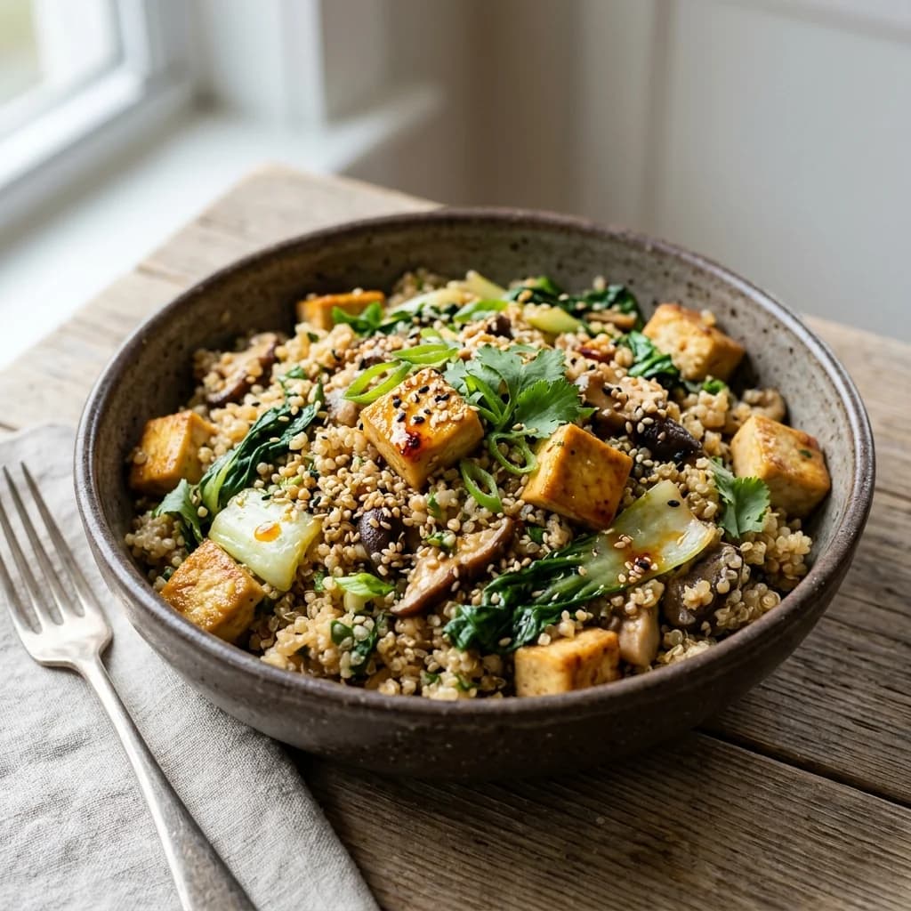 Sesame Miso Tofu Quinoa Pot