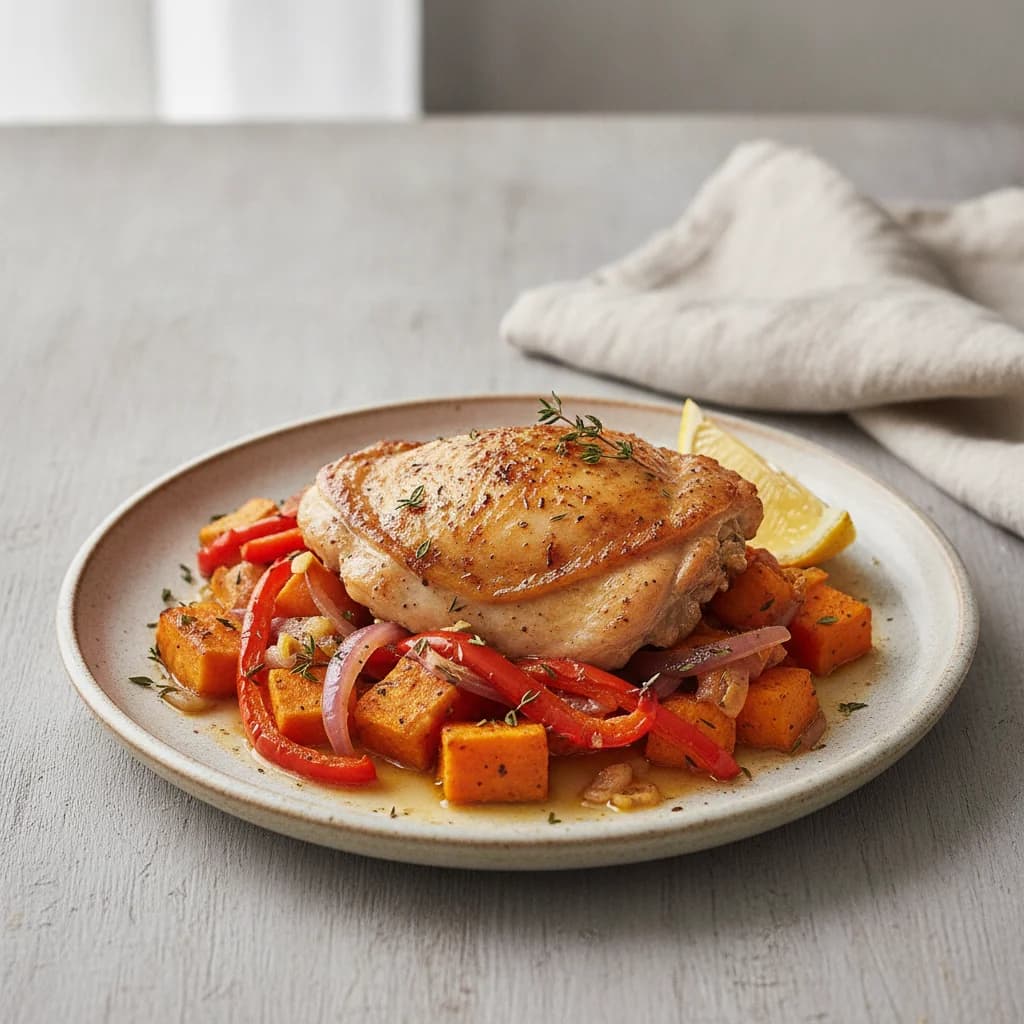Spiced Chicken and Sweet Potato Bake