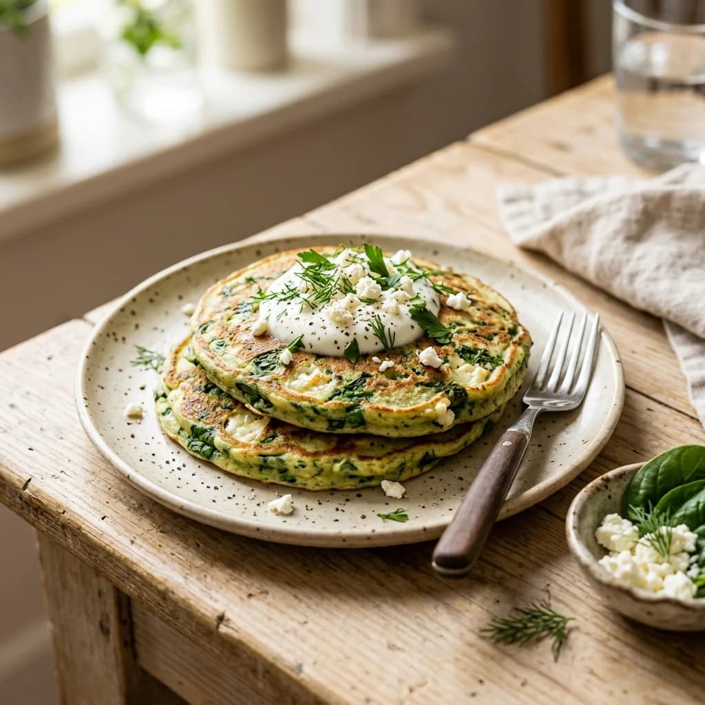 Spinach Feta Pancakes