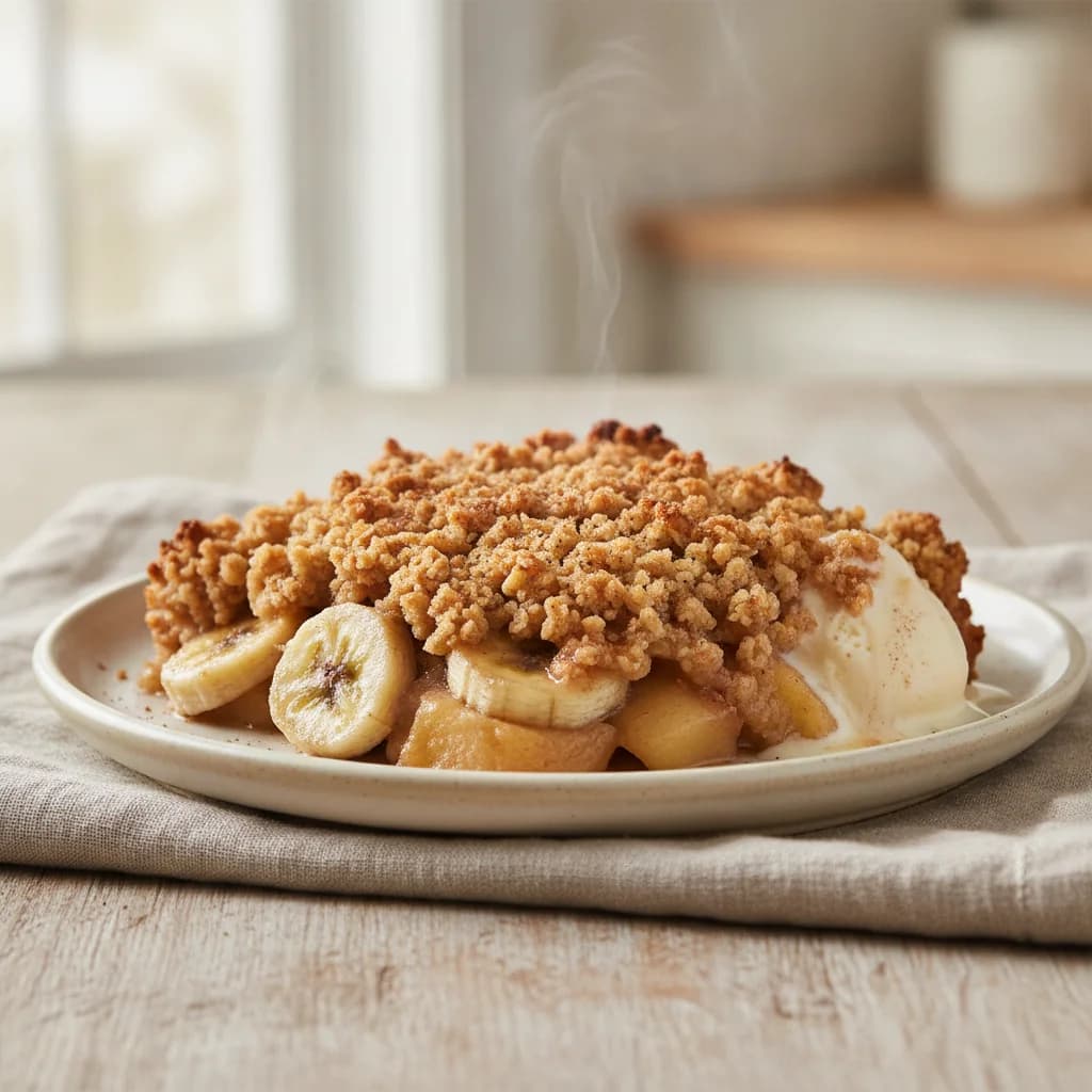 Sweet Apple Banana Oat Bake