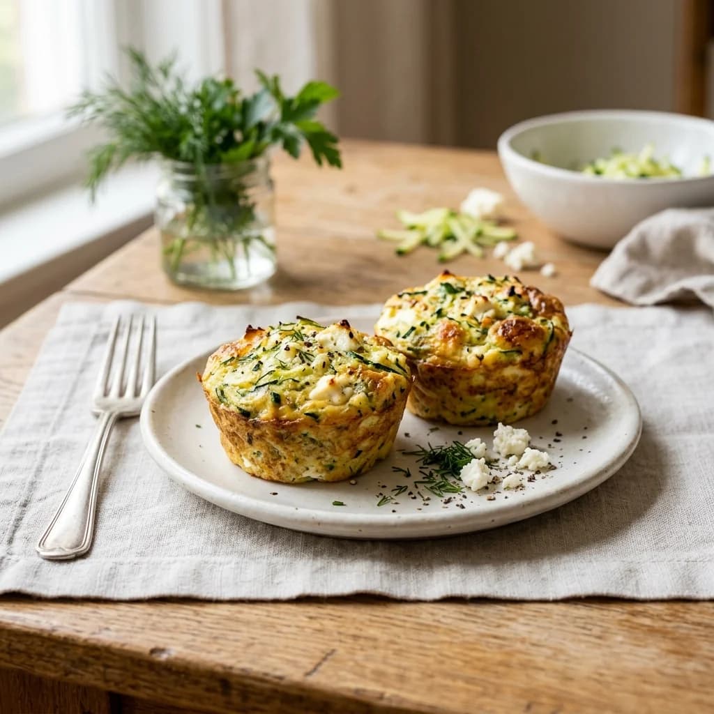 Zucchini Feta Egg Muffins
